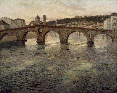 El río Adige en Verona, 1899 de Frits Thaulow